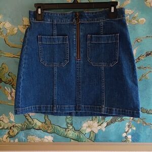 Madewell Denim Mini Skirt with Front Pockets